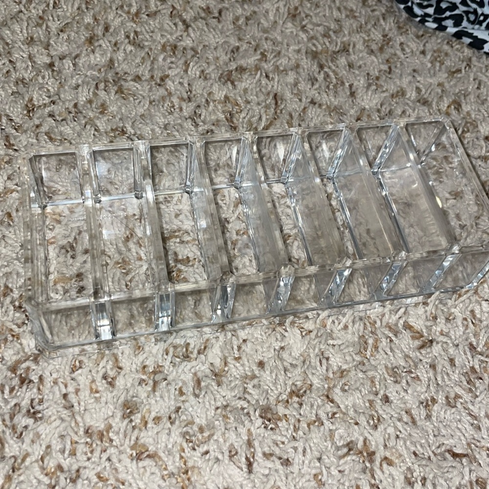 8 slot acrylic makeup compact organizer container LIKE NEW!